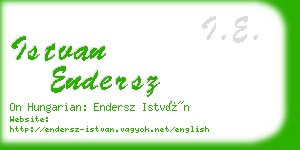 istvan endersz business card